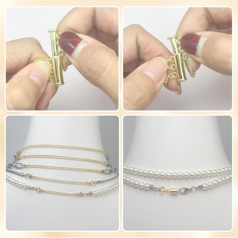 MKCYD Magnetic Jewelry Clasps for Necklace Extender and Layering, Multiple Styles Magnetic Clasps for Necklace Bracelet Anklet - Image 2